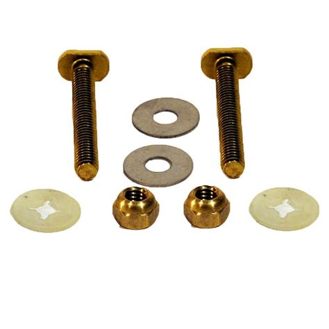 Everbilt 5 16 In X 2 1 4 In Brass Toilet Bolts With Nuts 10063x The Home Depot