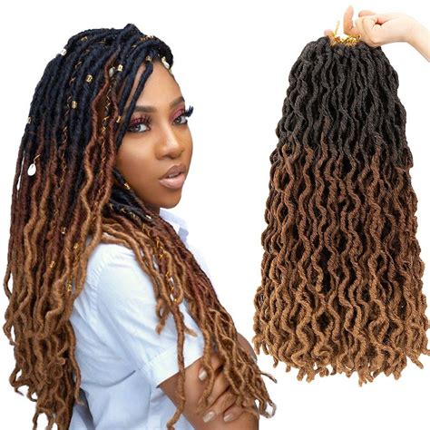 Synthetic Gypsy Locs Extension Braids Wavy Curly Crochet Braid Hair