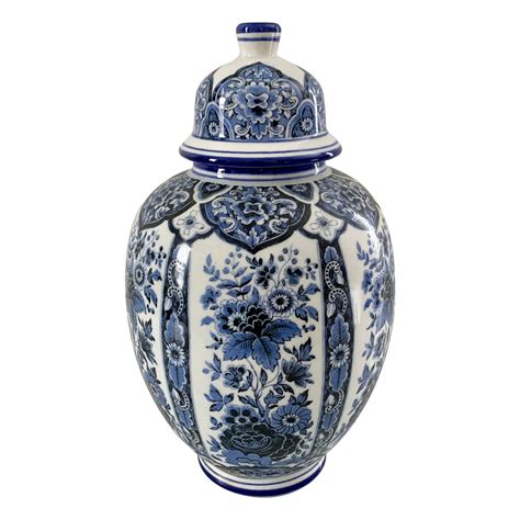 Delfts Blue And White Chinoiserie Porcelain Vase For Sale At 1stDibs