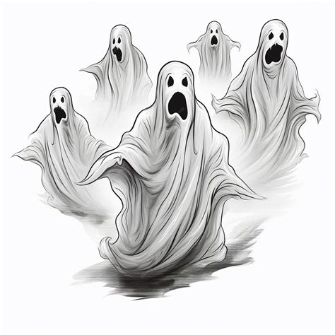 Un Dibujo De Fantasmas Con Las Palabras Fantasma Fantasma En él