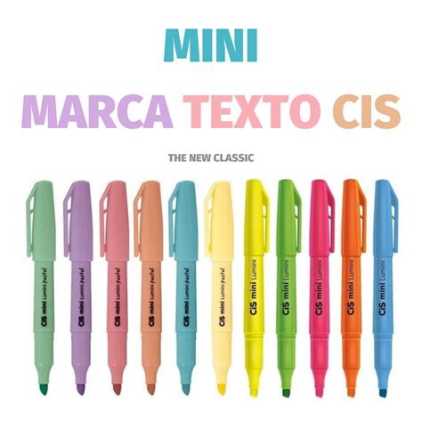 Kit Mini Marca Texto Cis Lumini Neon Pastel Shopee Brasil