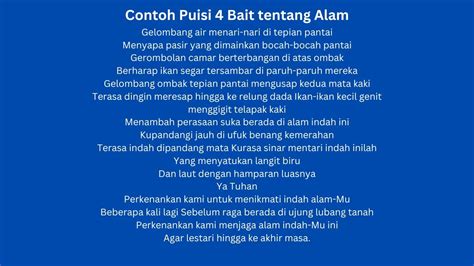 15 Contoh Puisi 4 Bait Berbagai Tema Yang Menginspirasi