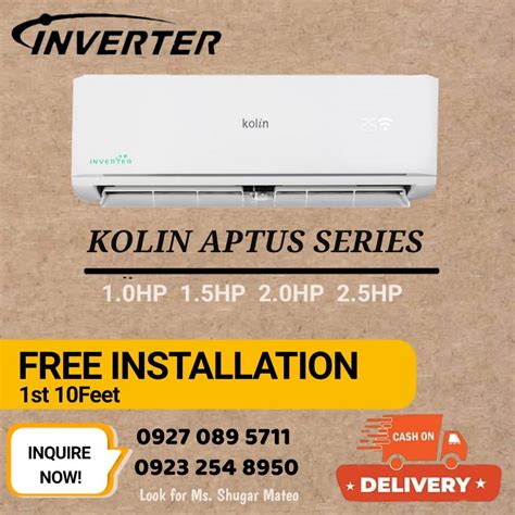 Brand New Kolin Aptus Series Inverter Split Type Aircon With Free