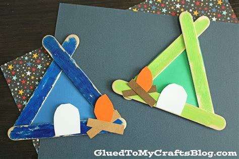 Popsicle Stick Tent - Camping Craft