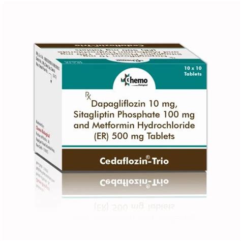 Dapagliflozin 10mg Sitagliptin 100 Mg Metformin Hcl 500 Mg Tablet At