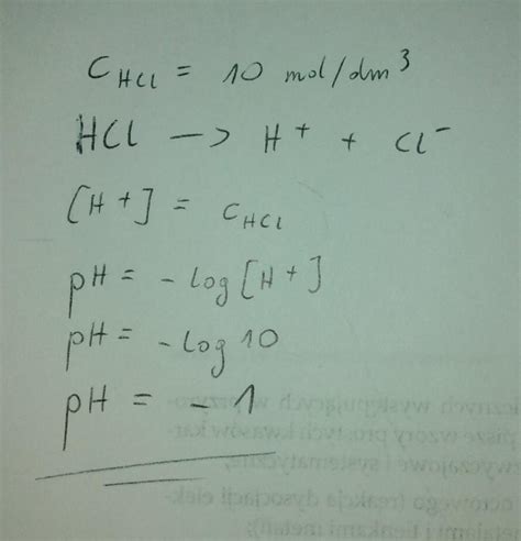 Oblicz Ph Kwasu Solnego O St Eniu Mol X Dm Oraz Roztworu Tego