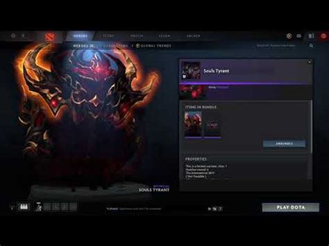 Dota 2 Shadow Fiend Souls Tyrant Cache Set Preview YouTube