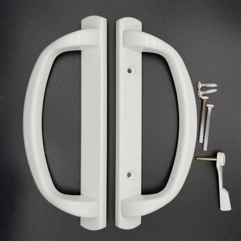 Pe Dh Arch W Patio Door Handle Set For Arch Sliding Glass Doors White