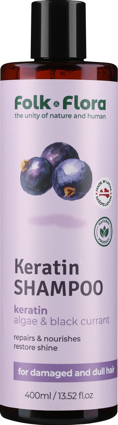Folk&Flora Keratin Shampoo - Кератиновый шампунь для поврежденных и ...