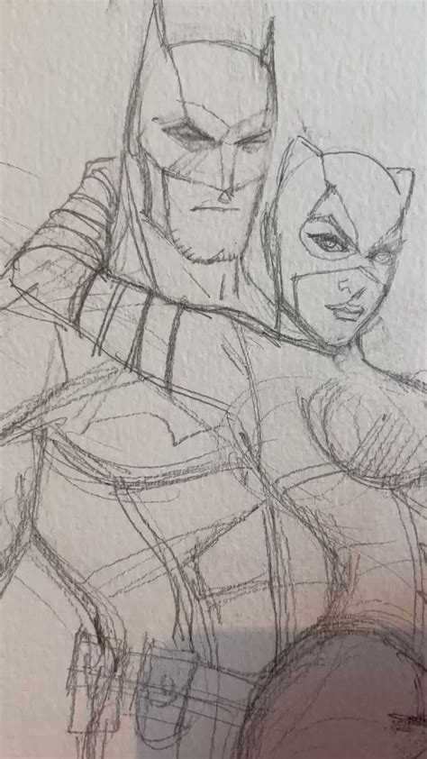 Enrico Marini On Twitter Batman And Catwoman Sketch Wip Https T