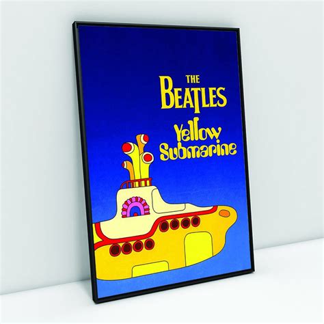 Quadro Decorativo Poster The Beatles Submarino Amarelo Submarino