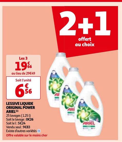 Promo Lessive Liquide Original Power Ariel Chez Auchan Icatalogue Fr