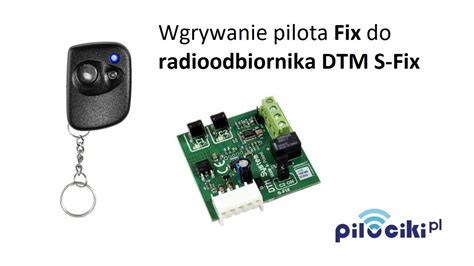 Wgrywanie dwóch przycisków pilota Fix 2 kanałowego do radioodbiornika