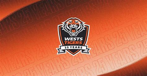 Wests Tigers 25 Year Anniversary Logo Wests Tigers