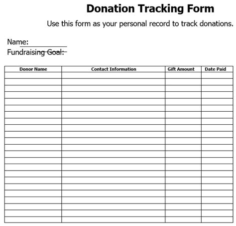 Fundraising Excel Template