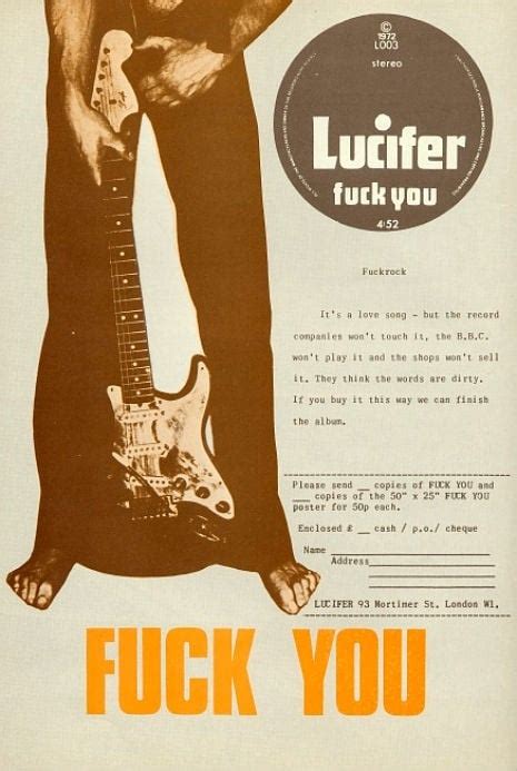 Fuck You A Psychedelic Rarity From Mystery Band Lucifer Dangerous Minds