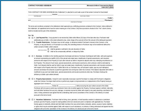 Free Printable Contract For Deed Template