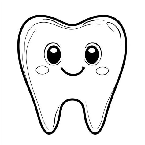 Desenho De Dente Feliz Para Imprimir - Desenhos de Dente Feliz para Imprimir e Colorir/Pintar