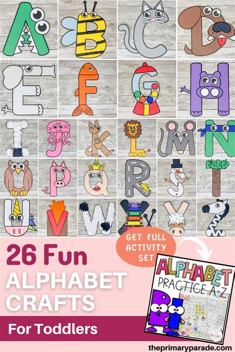 Alphabet Crafts Bundle Uppercase And Lowercase Letter Crafts From A To Z Alphabet Crafts