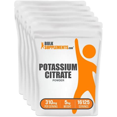 Potassium Citrate Powder 300mg Electrolytes Supplement 5kg 16665 Serv