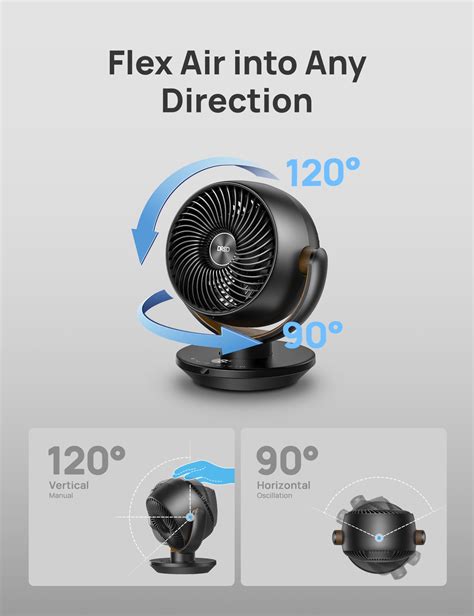 Dreo Fan For Bedroom Desk Air Circulator Fan With Remote Inch