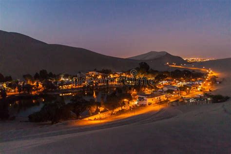 Desert Oasis Huacachina Stock Image Image Of Landscape