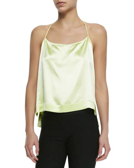 Helmut Lang Mere Satin Racerback Camisole