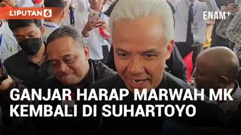 Video Ganjar Pranowo Ucapkan Selamat Ke Suhartoyo Enamplus