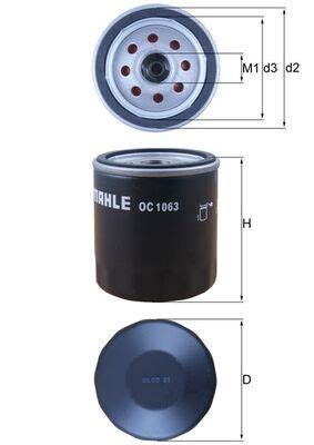 Oil Filter - OC1063 MAHLE - 1218846, 1751529, 1S7G6714DA | K MOTORSHOP ...