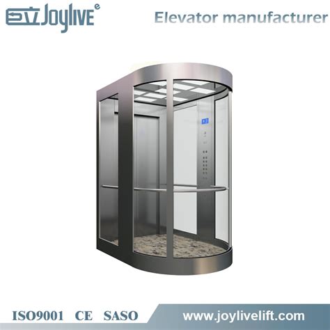 Glass Panoramic Passenger Elevator For 8 To 26 Persons 630kg To 2000kg