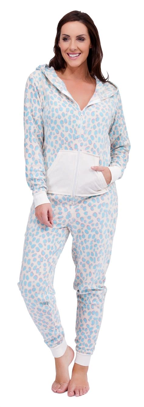 Womens Hooded Pj S All In One Onezee Jumpsuits Pyjamas Ladies Onezie Girls Size Ebay