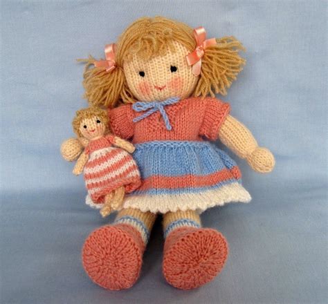 Lulu And Tiny Doll Cm Doll Knitting Pattern Etsy Australia