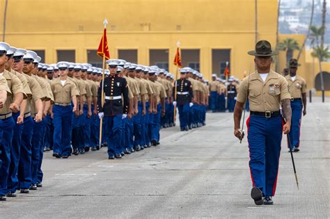 A U S Marine Corps Drill Instructor With Hotel Company 2nd Recruit