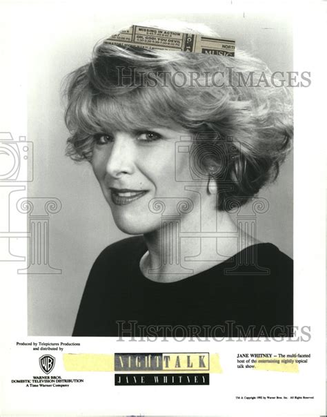 1992 Show Host Jane Whitney For Night Talk Historic Images