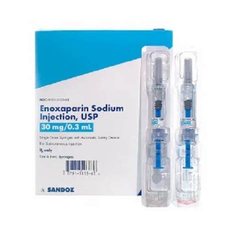 Sandoz 30 Mg 0 3 Ml Enoxaparin Injection At Best Price In Hyderabad