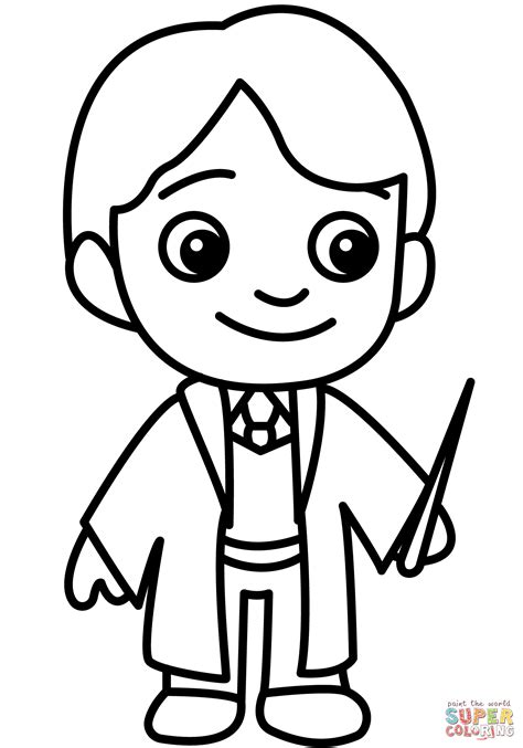 Chibi Weasley Coloring Page Free Printable Coloring Pages