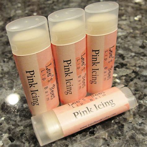 Lip Balm Pink Icing One Tube Of All Natural Beeswax Lip Etsy