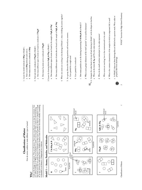 Classification of Matter POGIL | PDF