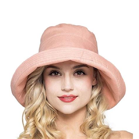 Lmoway Women Foldable Wide Brim Fold Up Cotton Outdoor Sun Fishing Hat