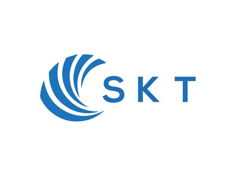 SKT letter logo design on white background. SKT creative circle letter ...