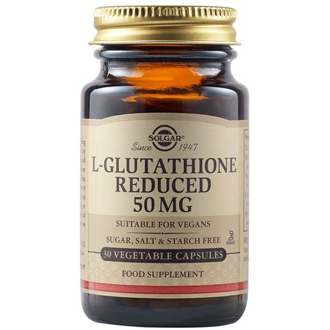 Solgar L Glutathione 50mg 30 Φυτικές Κάψουλες Pharmacydiscountgr