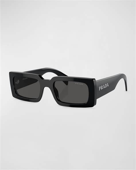 Prada Mens Acetate Rectangle Sunglasses Neiman Marcus