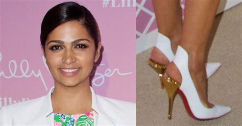 White Hot Camila Alves Stuns In Spike Heel Louboutins And Floral Shift Dress