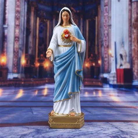 Resin Virgin Mary Statue Holy Mother Mary Poly Christian Religious