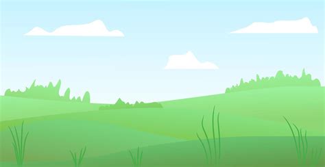 Ilustraci N Vectorial Del Hermoso Paisaje De Campos De Verano Lindas