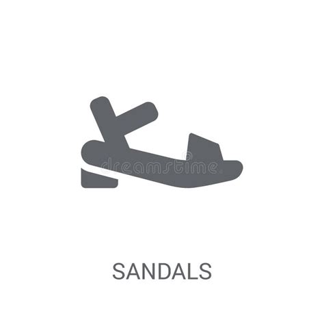 Sandals Icon. Trendy Sandals Logo Concept on White Background Fr Stock ...