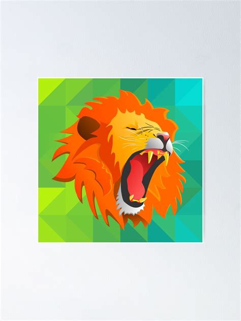 Roaring Lion Poster For Sale By Adfiart Redbubble