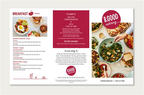 B.GOOD catering menu on Behance