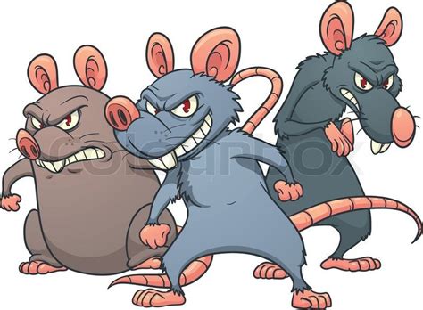 Three Cartoon Mouses With Different Facial Expressions