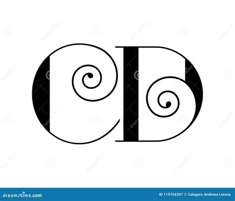 Monogram Cd Elegant Alphabet Letter Cddcc And D Logo Stock Vector